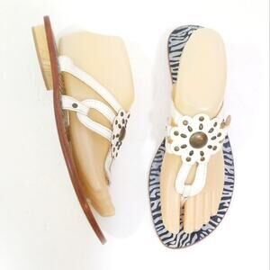 Xit leather studded wood heel bohemian sandals 41